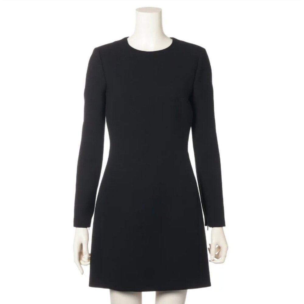 Gucci Wool Long Sleeve Dress Black